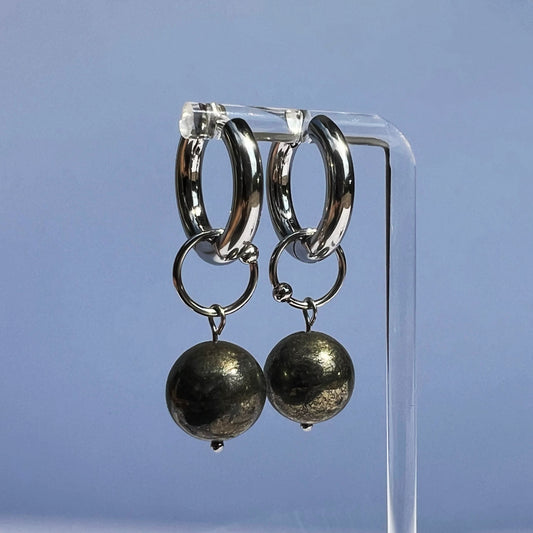 Boucle d'oreilles Gauthier Pyrite